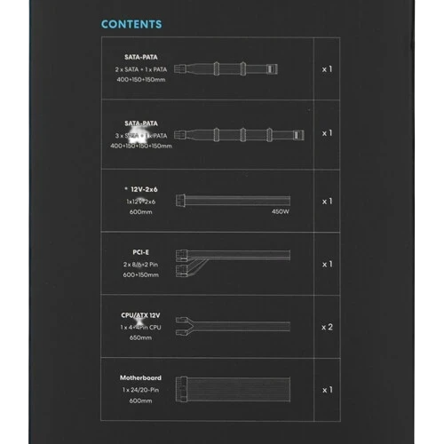 Блок питания Lian Li 650W BX0650B Black (G9P.BX0650B.B000.RU) 16 Pin (PCIe 5.1 Connector Cable Details)