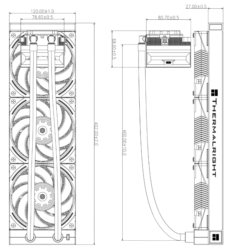Система жидкостного охлаждения для процессора Thermalright Hyper Vision 360 ARGB White (TRHV360AW)