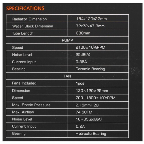 Система водяного охлаждения для процессора ID-COOLING FROSTFLOW X 120 SNOW