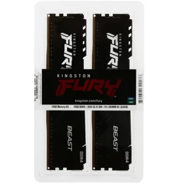Оперативная память 16 Gb 2666 MHz Kingston FURY Beast Black (KF426C16BBK2/16)