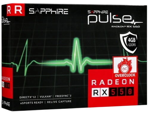 Видеокарта Sapphire (11268-01-20G) Radeon RX 550 4GB PULSE RADEON