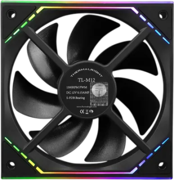 Вентилятор для корпуса Thermalright TL-M12R Reverse ARGB Black (TRTLM12R)