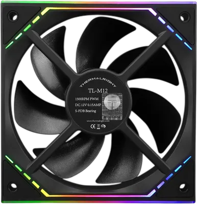 Вентилятор для корпуса Thermalright TL-M12R Reverse ARGB Black (TRTLM12R)