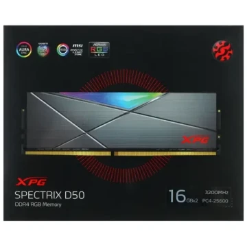 Оперативная память 32 Gb 3200 MHz ADATA XPG SPECTRIX D50 RGB (AX4U320016G16A-DT50)