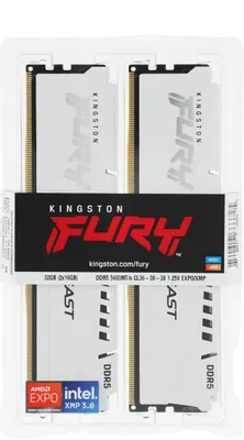 Оперативная память 32 Gb 5600 MHz Kingston FURY Beast AMD White (KF556C36BWEK2-32)