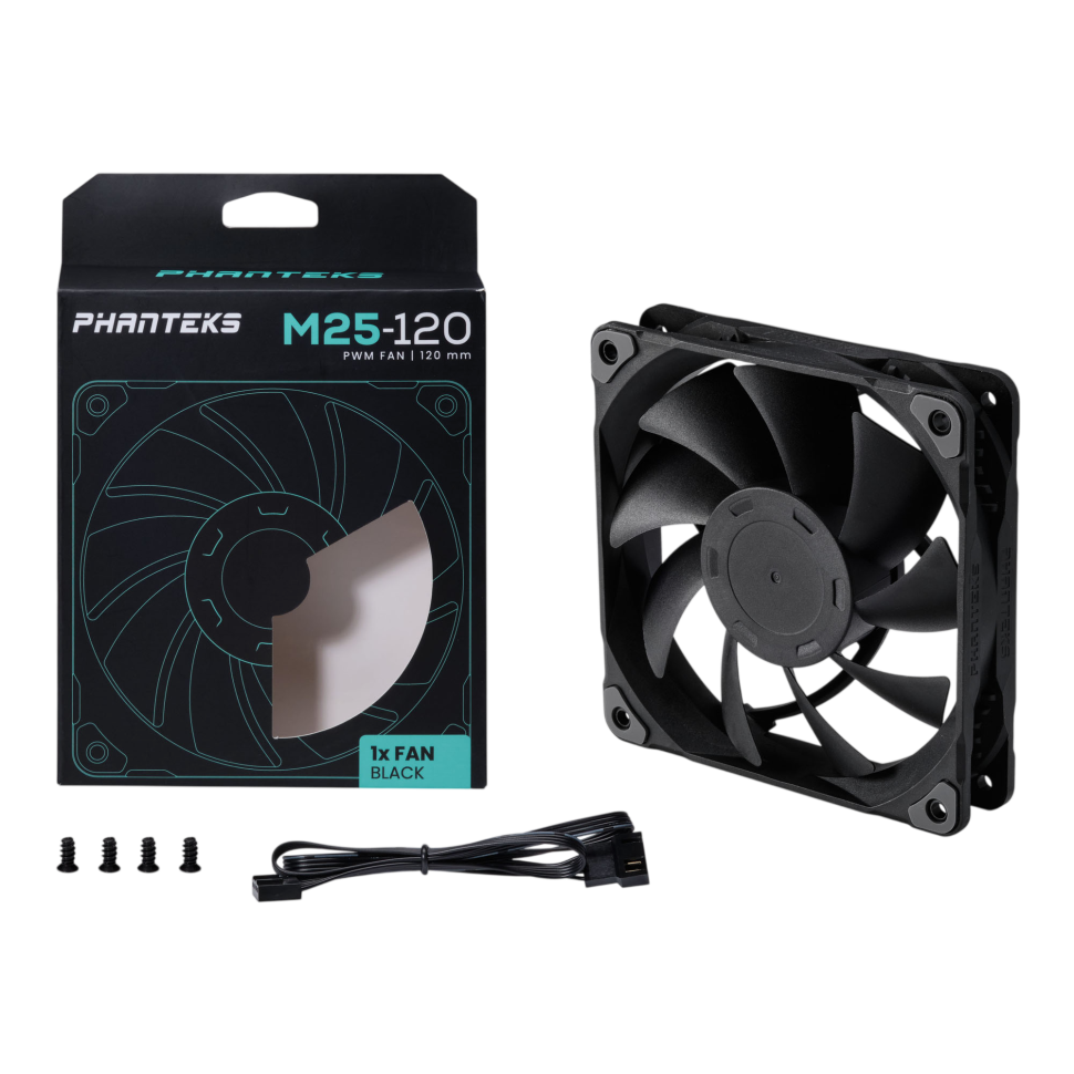 Вентилятор для корпуса PHANTEKS M25 PWM Black (PH-F120M25_PWM_BBK01_RU)