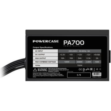 Блок питания Powercase 700W PA700 Black (PA-700SI)