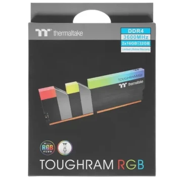 Оперативная память 32 Gb 3600 MHz Thermaltake TOUGHRAM RGB Black (R009D416GX2-3600C18A)