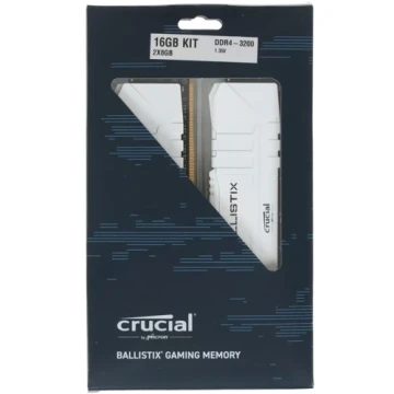 Оперативная память 16 Gb 3200 MHz CRUCIAL BALLISTIX White (BL2K8G32C16U4W)