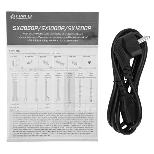 Блок питания Lian Li 850W SX0850P Black (G9P.SX0850P.B000.RU) 16 Pin (PCIe 5.1 Connector Cable Details)