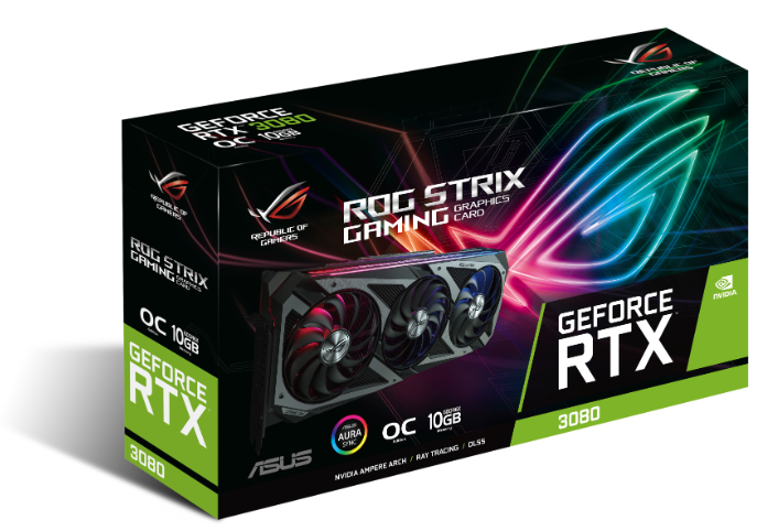 Видеокарта ASUS (ROG-STRIX-RTX3080-O10G-GAMING) GeForce RTX 3080 10Gb ROG STRIX GAMING OC