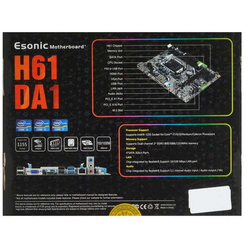 Материнская плата Esonic H61DA1