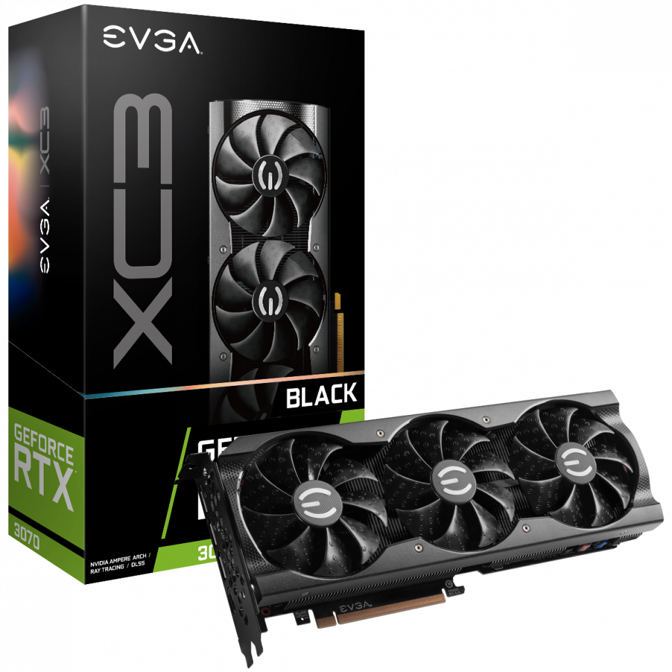 Видеокарта EVGA (08G-P5-3751-KR) GeForce RTX 3070 8Gb XC3 Black
