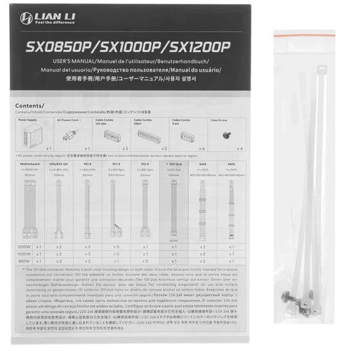 Блок питания Lian Li 850W SX0850P White (G9P.SX0850P.W000.RU) 16 Pin (PCIe 5.1 Connector Cable Details)