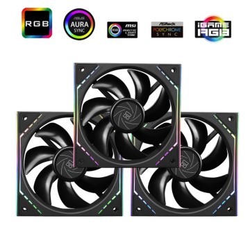 Комплект вентиляторов для корпуса Thermalright TL-M12 X3 ARGB Black (TRTLM12.3P)