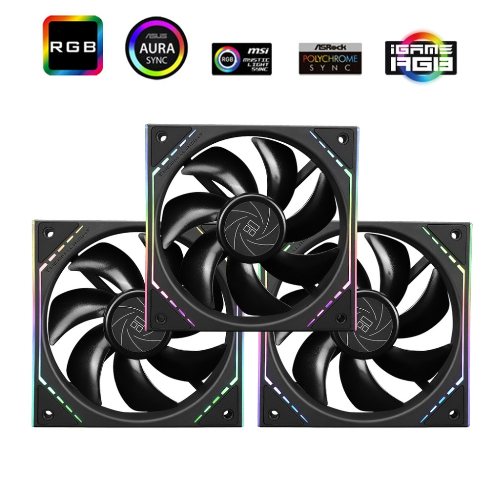 Комплект вентиляторов для корпуса Thermalright TL-M12 X3 ARGB Black (TRTLM12.3P)