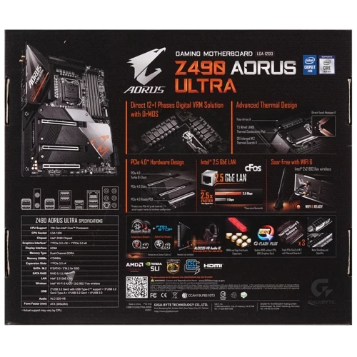 Материнская плата GIGABYTE Z490 AORUS ULTRA