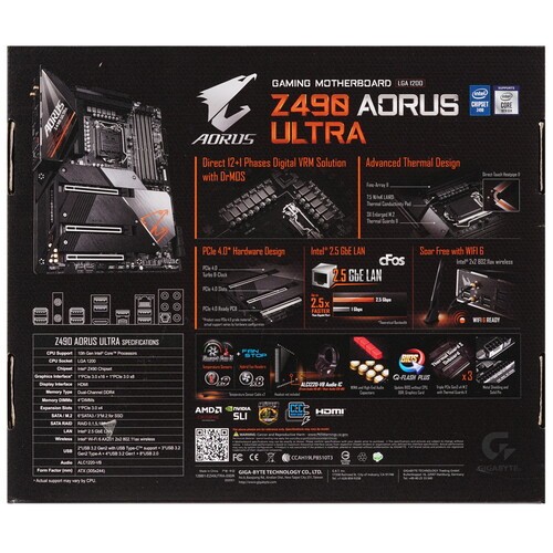 Материнская плата GIGABYTE Z490 AORUS ULTRA