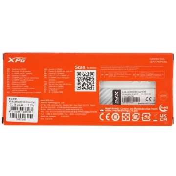 Оперативная память 8 Gb 3600 MHz ADATA XPG GAMMIX D45 (AX4U36008G18I-CWHD45)