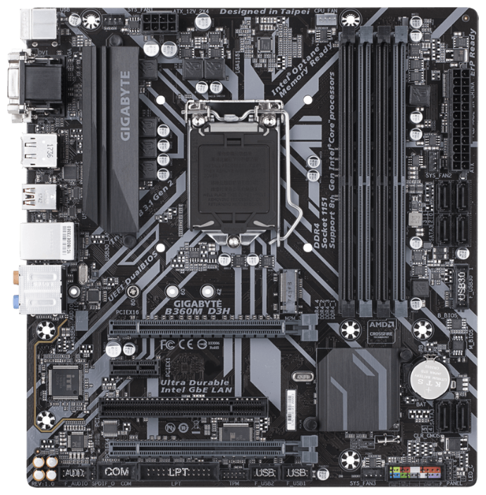 Материнская плата GIGABYTE B360M HD3
