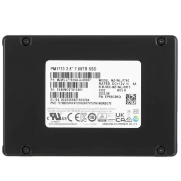 Твердотельный накопитель Samsung 7680 Gb PM1733 MZWLR7T6HALA-00007C