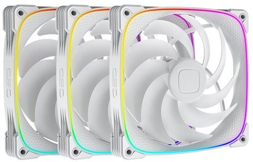 Комплект вентиляторов для корпуса Geometric Future Squama 2503W-14 ARGB White (1F2503W314000)