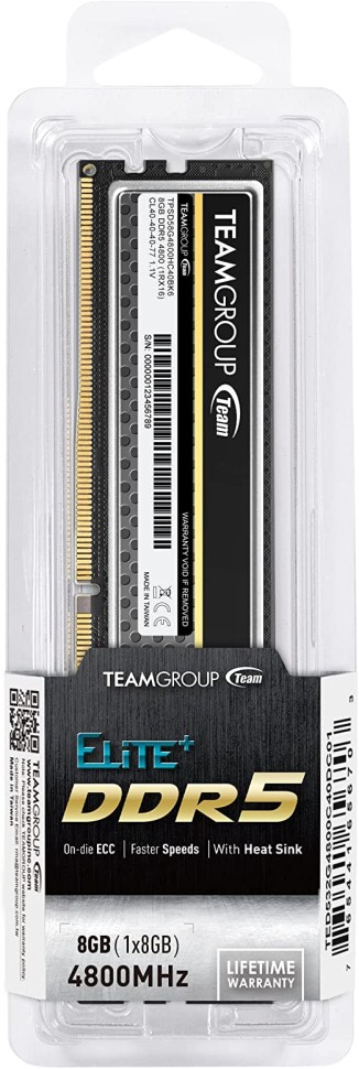 Оперативная память 8 Gb 4800 MHz Team Group ELITE PLUS (TPBD58G4800HC40016)