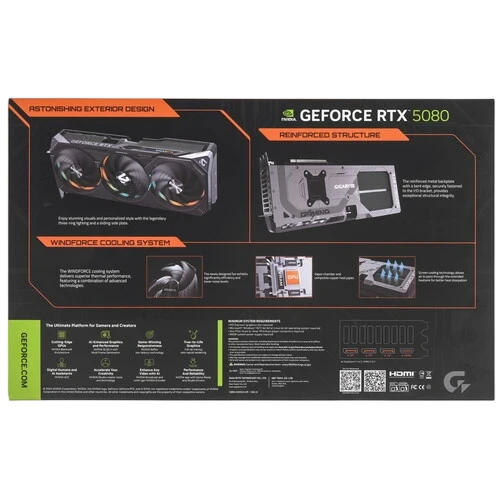 Видеокарта Gigabyte (GV-N5080GAMING-16GD) GeForce RTX 5080 16GB GAMING