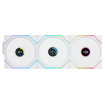 Комплект вентиляторов для корпуса Lian Li UNI FAN TL WIRELESS LCD 120 12TLLCD1W3W ARGB White (G99.12TLLCD1W3W.R0)