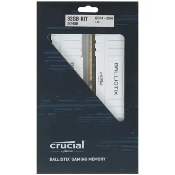 Оперативная память 32 Gb 2666 MHz CRUCIAL BALLISTIX White (BL2K16G26C16U4W)