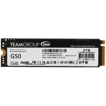Твердотельный накопитель TeamGroup 2000 Gb T-FORCE G50 (TM8FFE002T0C129)