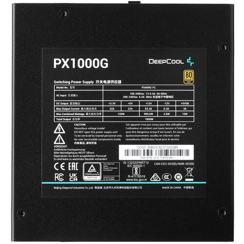 Блок питания Deepcool 1000W PX1000G R-PXA00G-FC0B-EU Gen5 16 Pin (PCIe 5.0 Connector Cable Details)