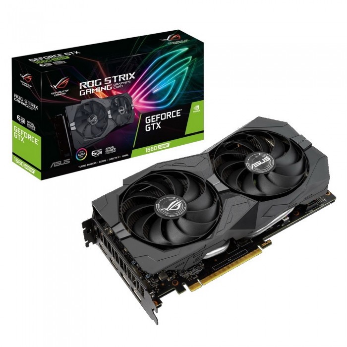 Видеокарта ASUS (ROG-STRIX-GTX1660S-6G-GAMING) ROG GeForce GTX 1660 SUPER 1530MHz 6144MB 14002MHz 192 bit 2xHDMI 2xDisplayPort Strix Gaming