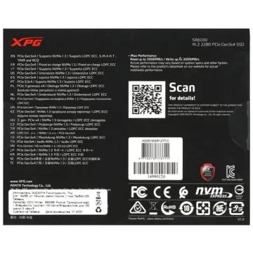 Твердотельный накопитель ADATA XPG 2000 Gb SX8100 PRO ASX8100NP-2TT-C XPG