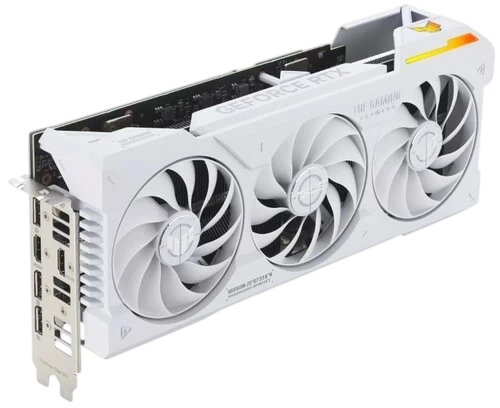 Видеокарта ASUS (TUF-RTX4070TIS-O16G-BTF-WHITE) GeForce RTX 4070 TI SUPER 16GB WHITE OC (90YV0KI0-M0NA00)