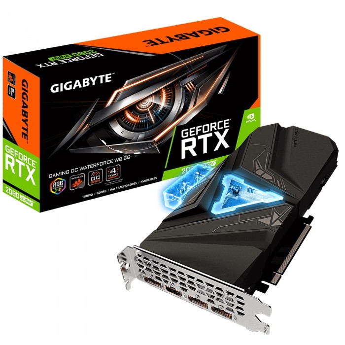 Видеокарта GIGABYTE (GV-N208SGAMINGOC WB-8GD) GeForce RTX 2080 SUPER 8GB GAMING OC WATERFORCE WB