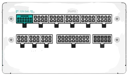 Блок питания Deepcool 750W GAMERSTORM PQ750G WH 16 Pin (PCIe 5.0 Connector Cable Details)