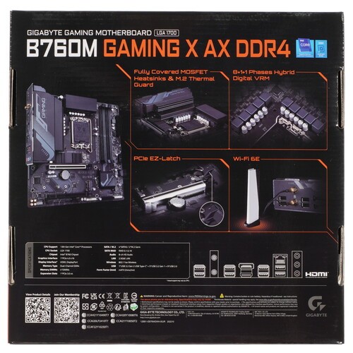 Материнская плата Gigabyte B760M GAMING X AX DDR4