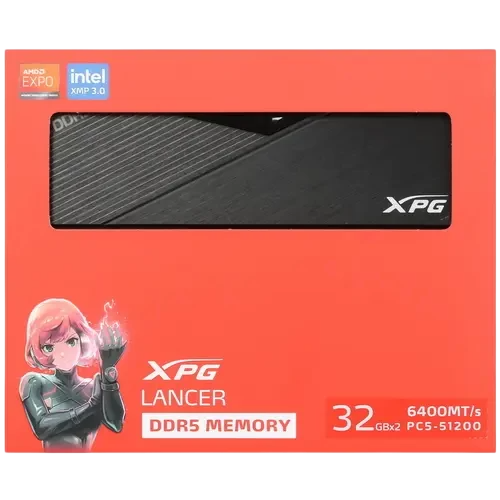 Оперативная память 64 Gb 6400 MHz ADATA XPG LANCER Black (AX5U6400C3232G-DCLABK)