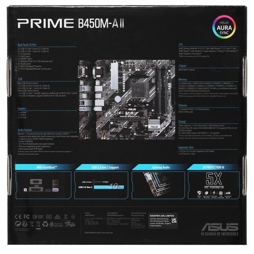Материнская плата ASUS PRIME B450M-A II 90MB15Z0-M0EAY0