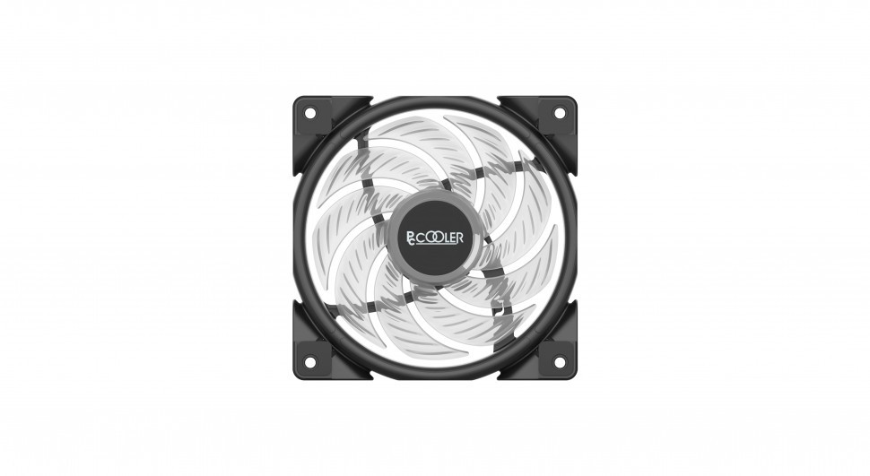 Вентилятор PCCooler HALO RGB 120x120x25мм (PWM, пит. от мат.платы и БП, 1000-2000 об/мин)
