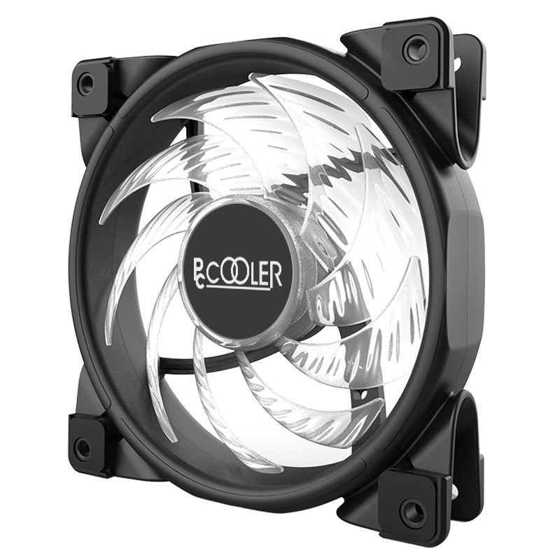 Вентилятор PCCooler HALO RGB 120x120x25мм (PWM, пит. от мат.платы и БП, 1000-2000 об/мин)