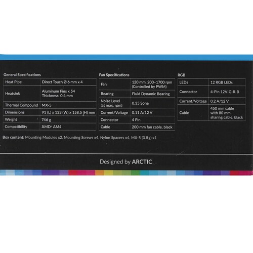 Кулер для процессора Arctic Cooling FREEZER A35 RGB AM4 ACFRE00114A