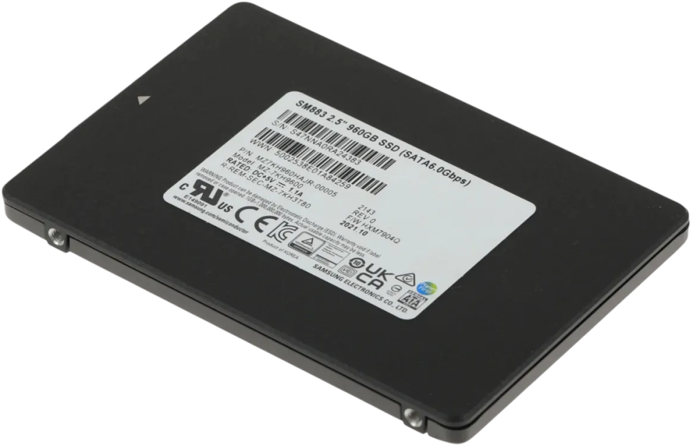 Твердотельный накопитель Samsung 960 Gb SM883 (MZ7KH960HAJR-00005)