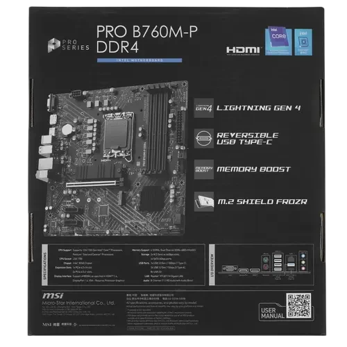 Материнская плата MSI PRO B760M-P DDR4