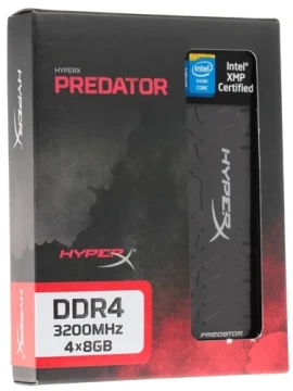 Оперативная память 32 Gb 3200 MHz Kingston HYPERX PREDATOR (HX432C16PB3K4/32)