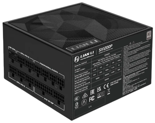 Блок питания Lian Li 1200W SX1200P Black (G9P.SX1200P.B000.RU) 16 Pin (PCIe 5.1 Connector Cable Details)