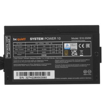 Блок питания Be Quiet! 550W SYSTEM POWER 10 BN327