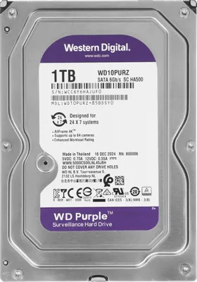 Жесткий диск Western Digital 1000 Gb Purple (WD10PURZ)