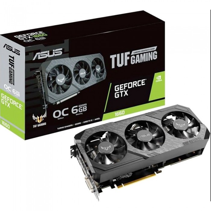 Видеокарта ASUS (TUF 3-GTX1660S-6G-GAMING) TUF GeForce GTX 1660 SUPER 1530MHz PCI-E 3.0 6144MB 14002MHz 192 bit DVI HDMI DisplayPort HDCP Gaming X3